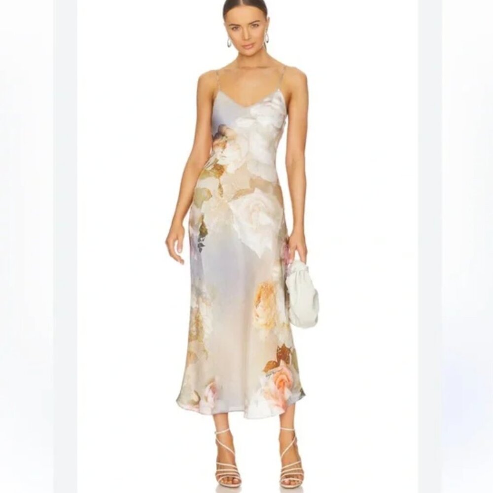 ALLSAINTS Byrony Rosalia Slip Dress in Sunrise Blue Floral in UK 14/US 10 - NWT!